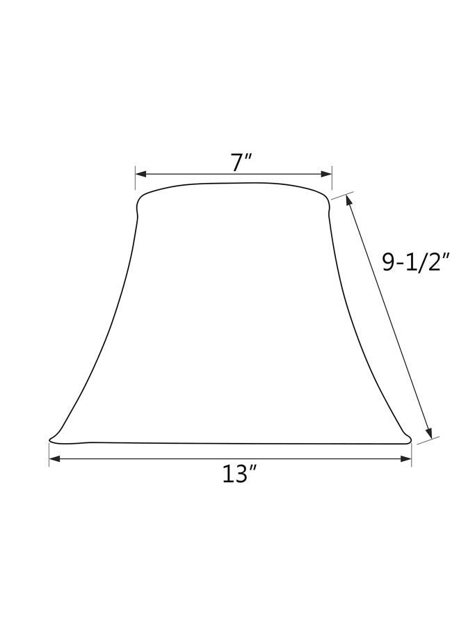 Aspen Creative Corporation 30223 Transitional Bell Shaped Spider Construction Lamp Shade, Tan, 7" Top x 13" Bottom x 9-1/2" Slant Height - Image 4