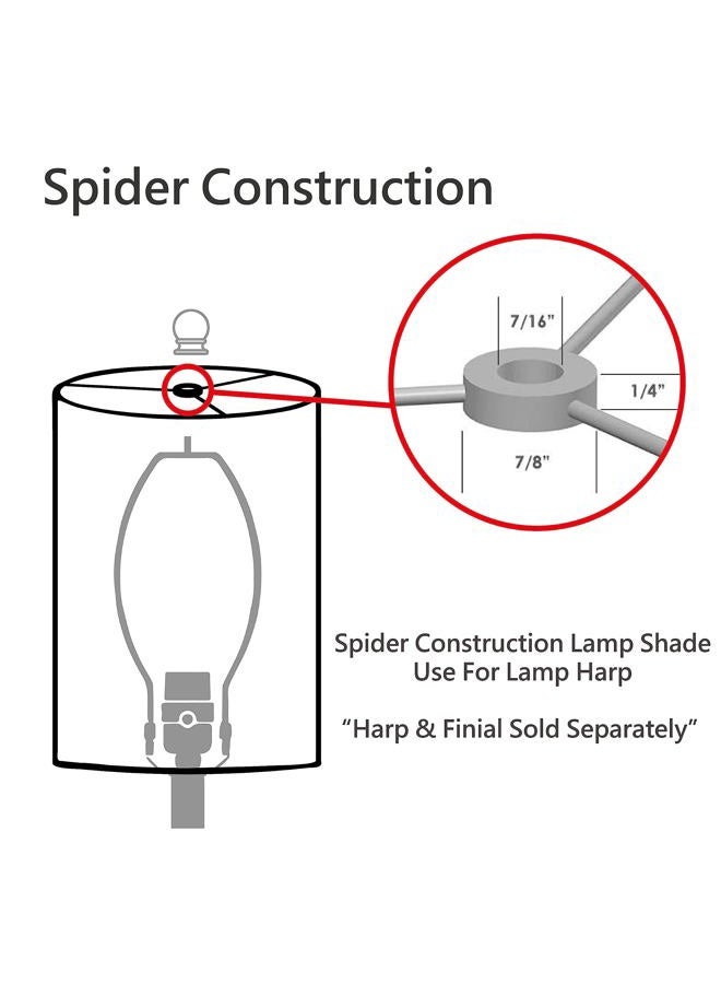 Aspen Creative Corporation 30223 Transitional Bell Shaped Spider Construction Lamp Shade, Tan, 7" Top x 13" Bottom x 9-1/2" Slant Height - Image 5