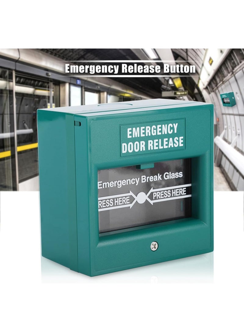 Emergency Break Glass Exit Button – green - Image 3