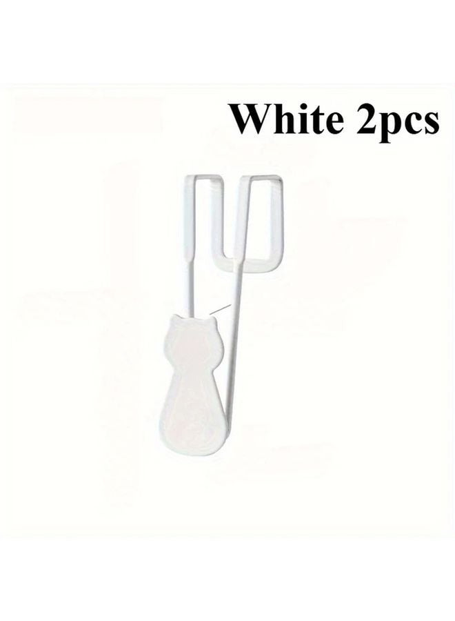Black Cat Door Hooks 2pcs Heavy Duty Metal Door Hanger For Hats Towels Robes Space Saving Home Storage Organizer - Image 5