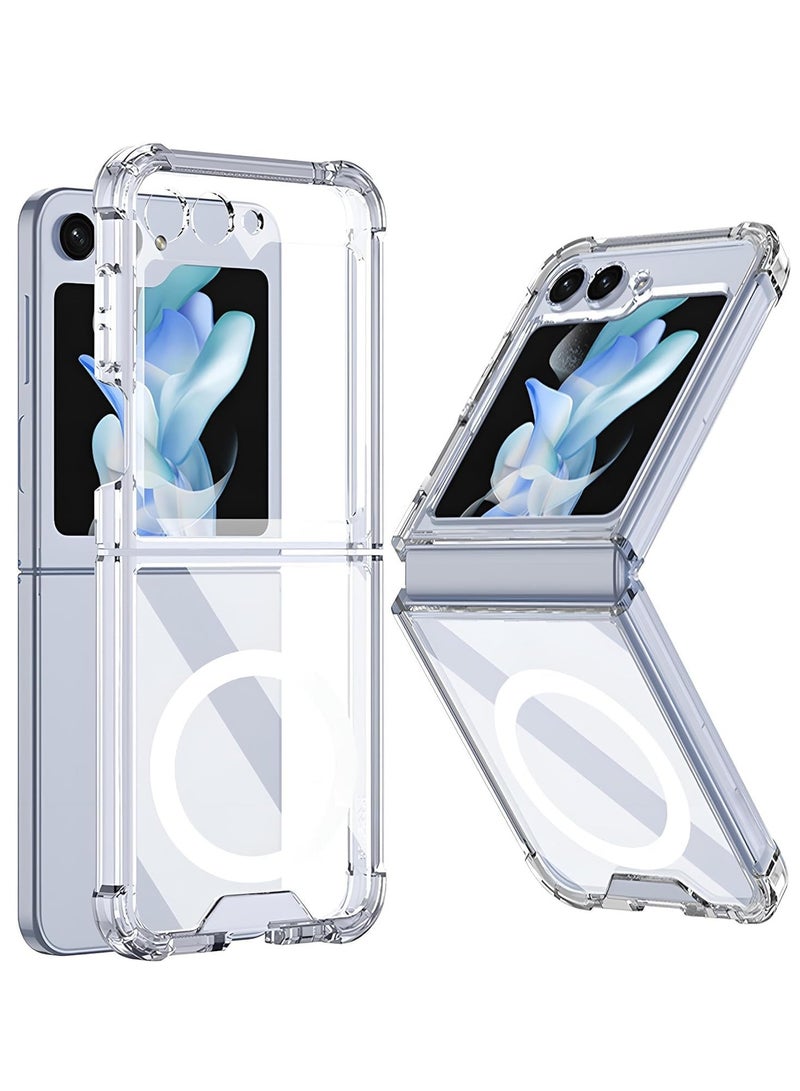 Houmt Samsung Galaxy Z Flip 5 Case Cover Magnetic Cover Support Wireless Charging Hard PC Shockproof Protection Anti Scratch Phone Case for Galaxy Z Flip 5 - Image 1