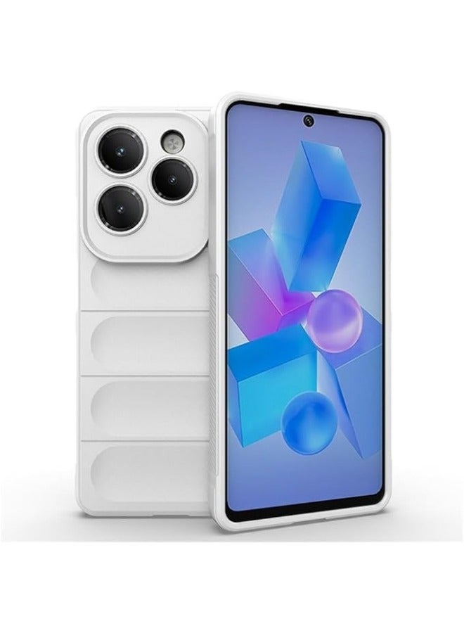 general Liquid Silicone Case Compatible with Infinix Hot 40/Hot 40 Pro with Camera Lens Protection, Anti-Scratch Soft Microfiber Lining, Rubber Full Body Shockproof Cover