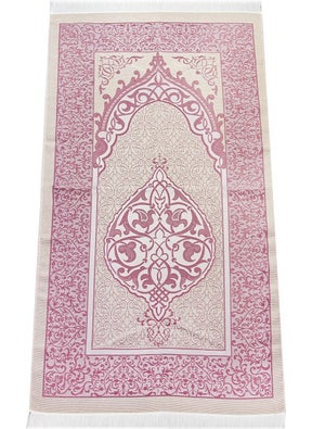 Sin@rasta Dowry Gift Boxed Pink Prayer Rug Set Luxury Taffeta Prayer Rug Pearl Prayer Beads Velvet Covered Yasin  - Image 2
