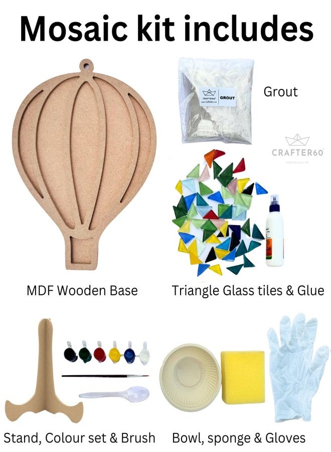 CRAFTER60 مجموعة CRAFTER60 الفنية لصنع الفسيفساء للأطفال، هدية مثالية لأعياد الميلاد - Image 3