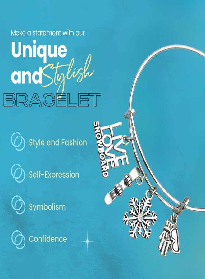 إنفينيتي كوليكشن سوار إنفينيتي كوليكشن بتصميم مستوحى من متزلجات الثلج، مجوهرات التزلج على الجليد هدية للنساء - Image 4