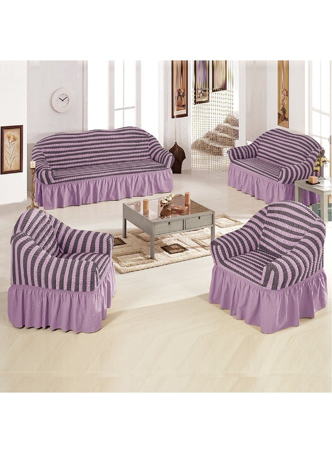 Sofa Cover Set, 4 piece 7 seater（3+2+1+1） Multifunctional Sofa Slipcover, Couch Cover Furniture Protector Cover, Washable High Elastic Durable with Skirt, for Living Room for Bed Room - Image 1