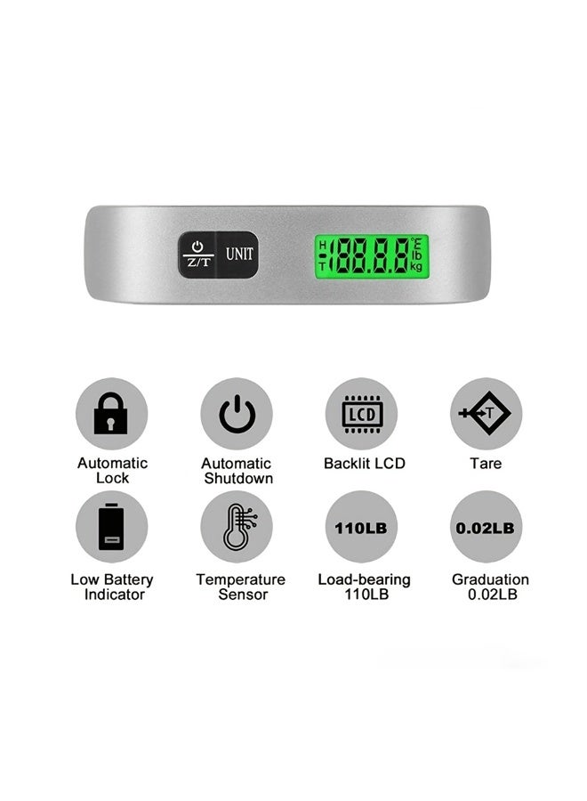 Chabeia Portable Digital Scale LCD Display Electronic Hook Scale Luggage Hanging Suitcase Travel Baggage Weight Balance Tool - Image 4