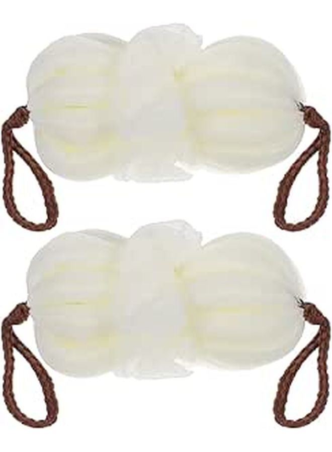 Large Exfoliating Shower Sponge 2 Pack Mesh Bath Ball Body Scrubber Deep Cleaning Gentle Skin Protection - Image 1