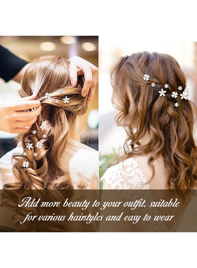 MAYCREATE¬Æ 20Pcs Small Hair Clips for Girls, Wedding Hair Clips for Hair Styling, Flower Hair Clip Barrette, Rhinestone Flower Clips for Women Hair, Princess Bride Hair Braid Charms Bun Accessories - Image 4