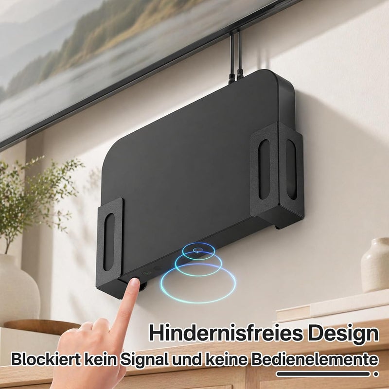 Dinghosen Wall Mount Holder Compatible with Sky Q mini Box, Steel Wall Mount Bracket with Screw, Anchor, Durable, Two Ways to Install and No Signal Blocking - Image 3