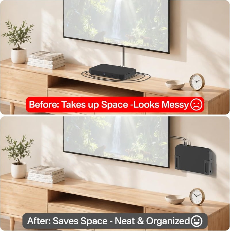 Dinghosen Wall Mount Holder Compatible with Sky Q mini Box, Steel Wall Mount Bracket with Screw, Anchor, Durable, Two Ways to Install and No Signal Blocking - Image 5