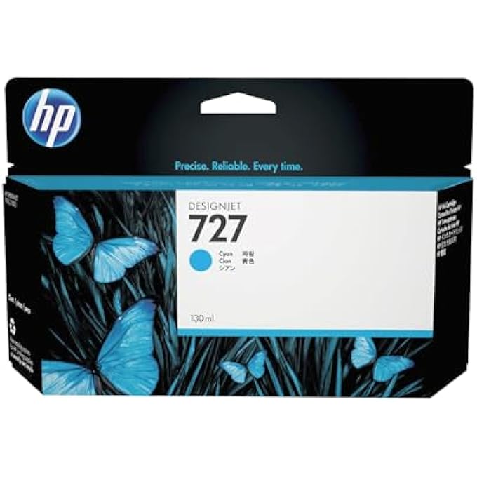 HEWLETT PACKARD (HEWLETT PACKARD) ORIGINAL B3P19A 727 130-ML DESIGNJET INK CARTRIDGE, CYAN - Image 1