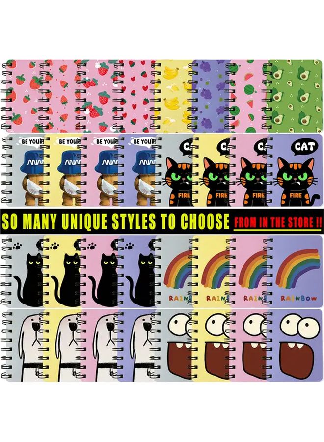 Yellow Mini Spiral Notebook 80 Sheets Lined Durable Paper Portable for School Office - Image 4