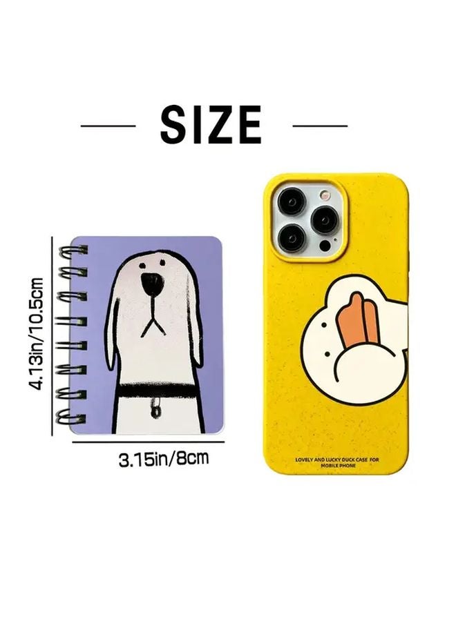 Yellow Mini Spiral Notebook 80 Sheets Lined Durable Paper Portable for School Office - Image 3