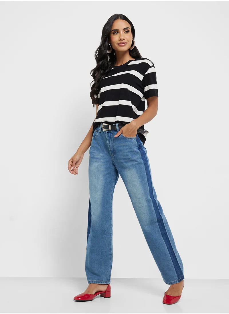 Ginger Mid Rise Straight Fit Jeans