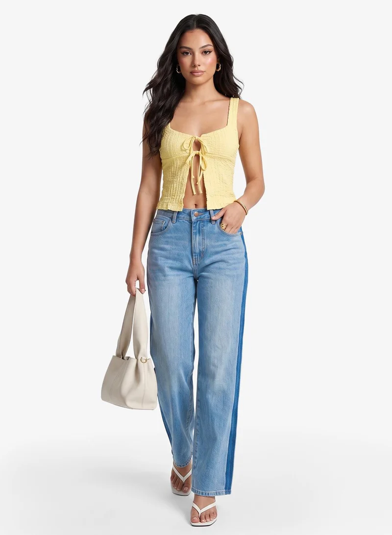 Mid Rise Straight Fit Jeans