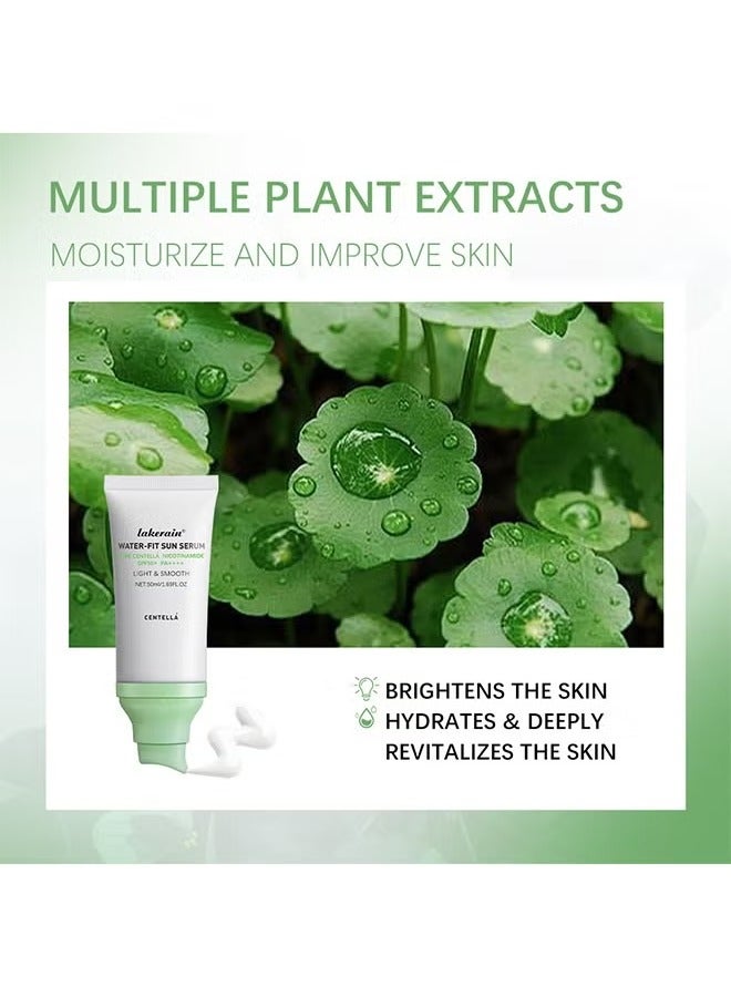 lakerain Water-fit Sun Serum, Niacinamide Moisturizing Face Sunscreen Protection Essence SPF 50+ PA++++, UV Defense, Light & Smooth, for All Skin Type 50ml - Image 4