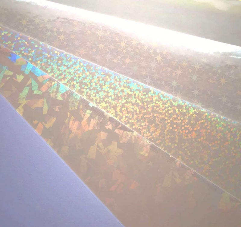 Turner Moore Edition Sparkle Holographic Laminate, 12"x12" Self-Adhesive Laminating Sheets Vinyl for Cricut, Stickers, Trading Cards, Photos, Scrapbooking, Journals, Planners (Transparent, 5-Pack) - Image 2