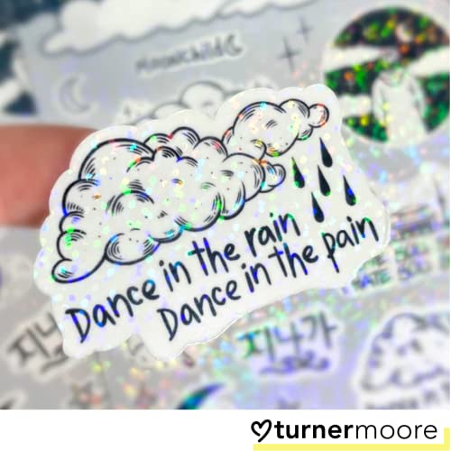 Turner Moore Edition Sparkle Holographic Laminate, 12"x12" Self-Adhesive Laminating Sheets Vinyl for Cricut, Stickers, Trading Cards, Photos, Scrapbooking, Journals, Planners (Transparent, 5-Pack) - Image 5