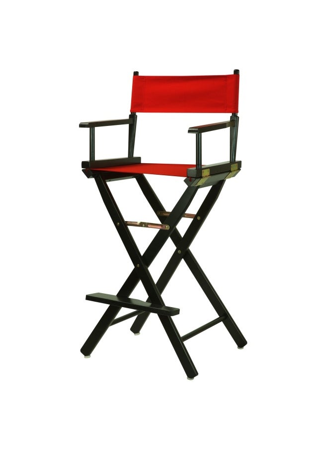 Casual Home - 30 Director S Chair Black Frame-With Red Canvas Bar Height - Image 1