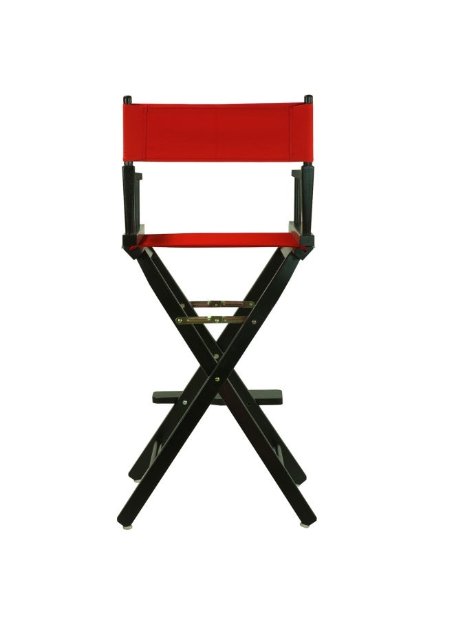 Casual Home - 30 Director S Chair Black Frame-With Red Canvas Bar Height - Image 1