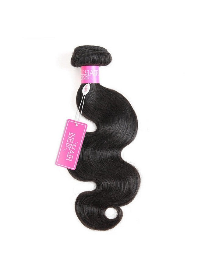 ISEE Hair 8A Unprocessed Brazilian Virgin Body Wave Human Hair One Bundles 100% Unprocessed Human Hair Extensions Natural Black (20'') - Image 1