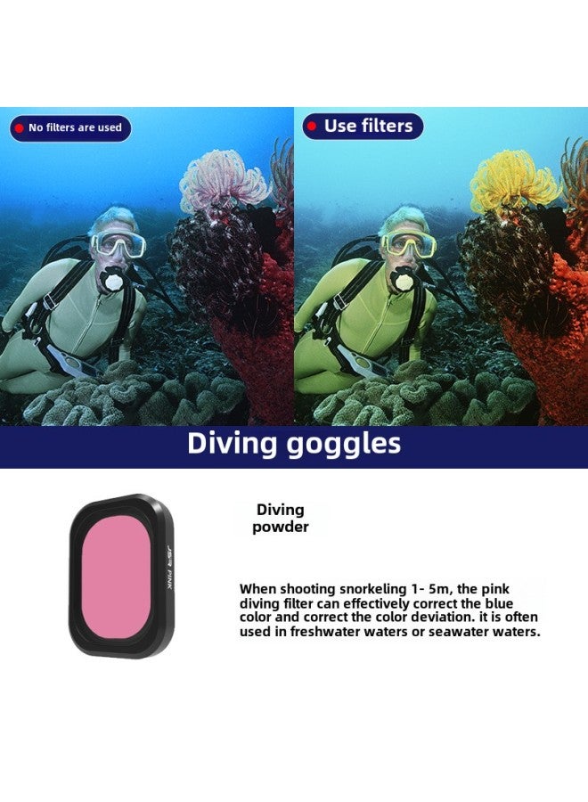 Applicable To Dajiang Pocket3 Waterproof Shell Filter Multifunctional Accessories Handheld Stabilizer Glass Protective Shell-Color:DJI Pocket 3 Diving Powder Filter  - Image 1