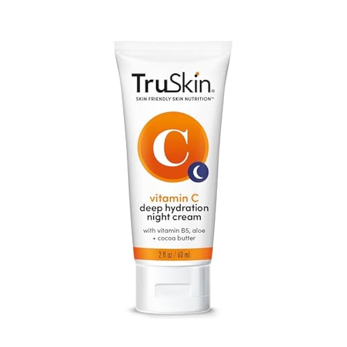 TruSkin Vitamin C Night Cream – Skin’s Natural Collagen Supporting Blend with Cocoa Butter, Vitamin B5, Botanical Essential Oils – Brightening and Hydrating Face & Neck, Firmer-Feeling Skin, 2 fl oz - Image 4