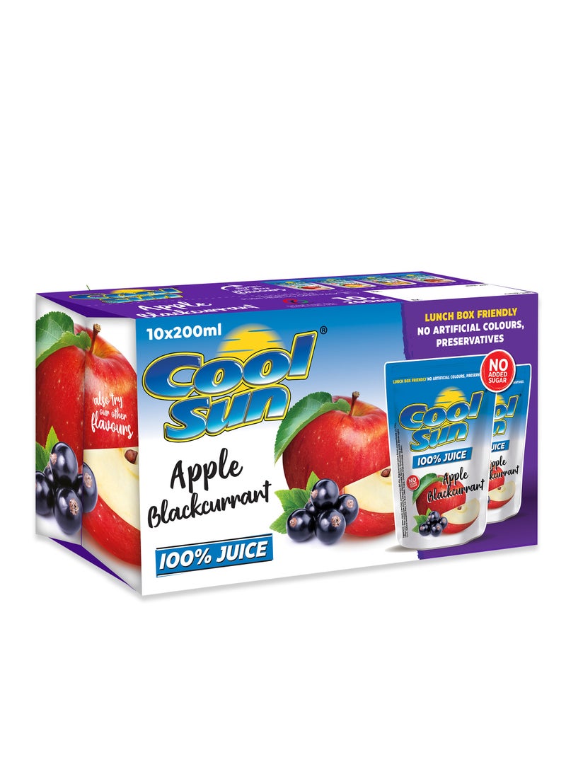 Cool Sun Apple Blackcurrant Juice 10 x 200ml
