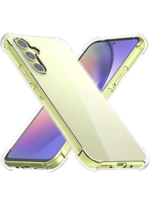 Galaxy A54 5G Case Cover (2023) Clear Transparent with Reinforced Corner Bumper Slim Fit Anti-Scratch Shockproof Flexible TPU Phone Protector for Galaxy A54 5G