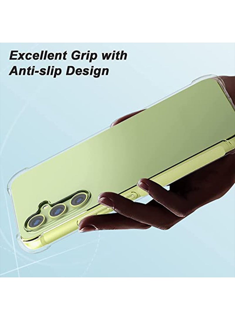 Galaxy A54 5G Case Cover (2023) Clear Transparent with Reinforced Corner Bumper Slim Fit Anti-Scratch Shockproof Flexible TPU Phone Protector for Galaxy A54 5G