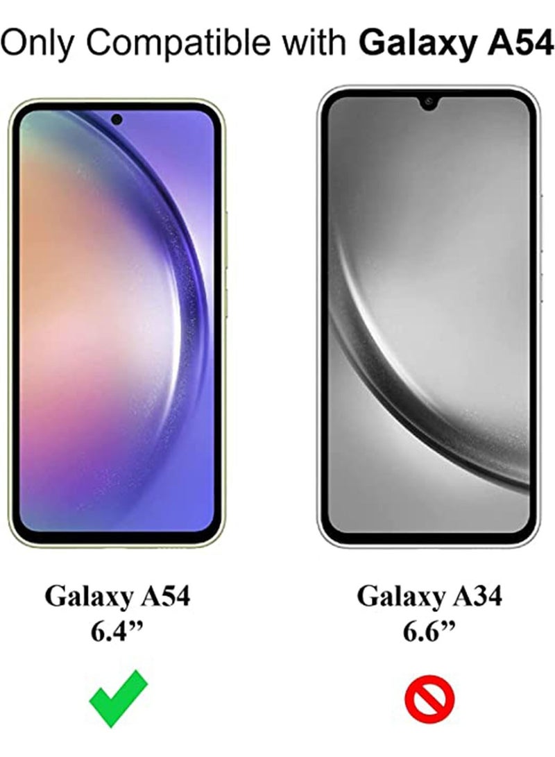 Galaxy A54 5G Case Cover (2023) Clear Transparent with Reinforced Corner Bumper Slim Fit Anti-Scratch Shockproof Flexible TPU Phone Protector for Galaxy A54 5G