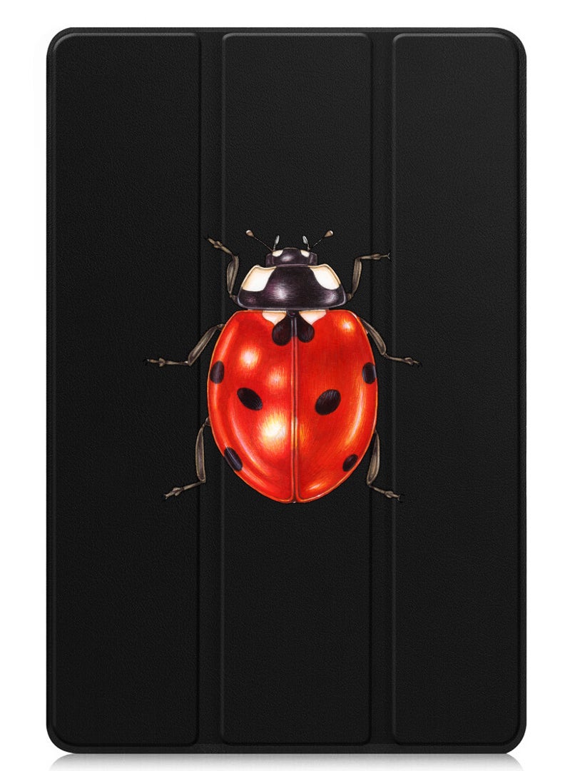 Theodor Protective Flip Case For Apple iPad mini 7th Generation (A17 Pro 2024 / Mini 6 2021 6th Generation) With Trifold Stand Auto Wake Sleep Shockproof Cover ladybug  - Image 1