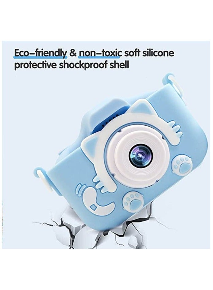 Kids Toy Digital Camera, 1080P Dual Camera 2.0 Inches Screen 20MP HD Video Camcorder (No Memory Card/Card Reader Included) Gifts for Child Boys Girls, Best Birthday Gift Games Toy (Blue) - Image 4
