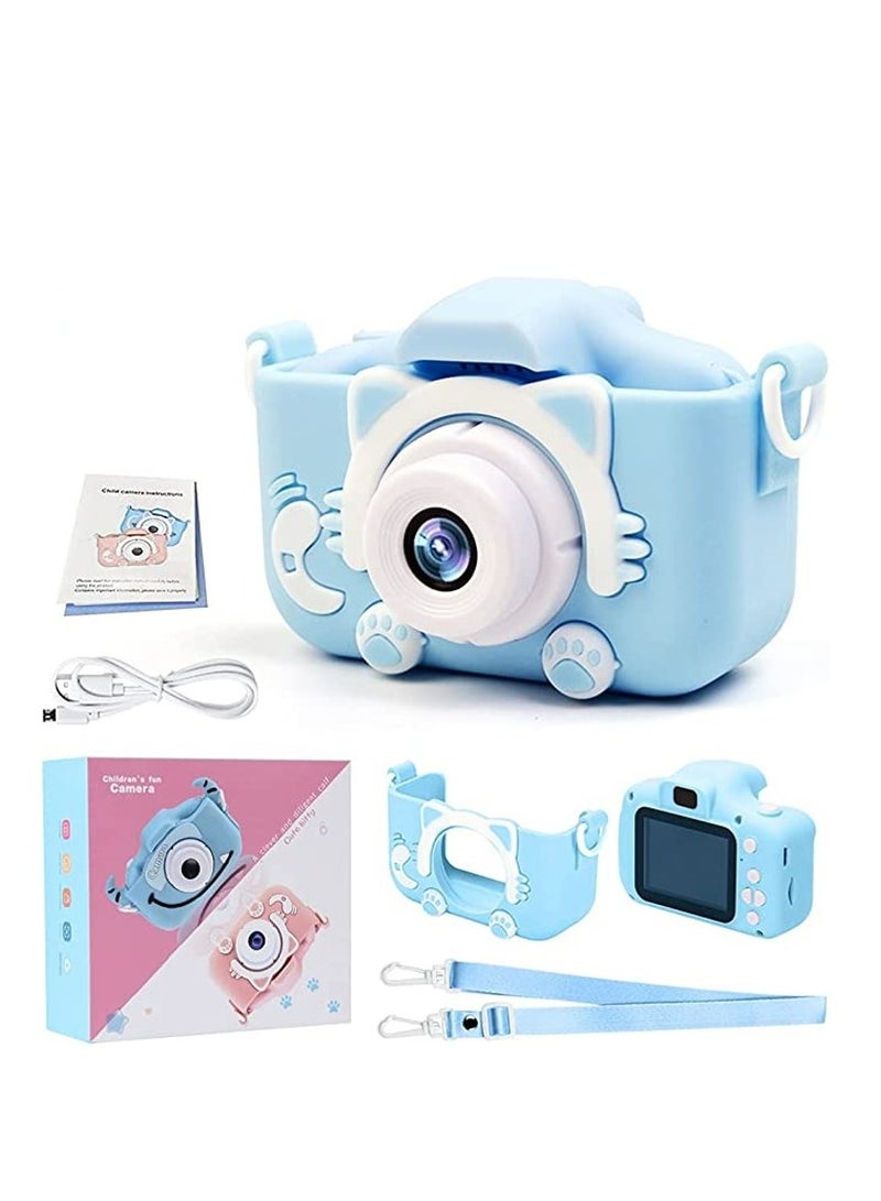 Kids Toy Digital Camera, 1080P Dual Camera 2.0 Inches Screen 20MP HD Video Camcorder (No Memory Card/Card Reader Included) Gifts for Child Boys Girls, Best Birthday Gift Games Toy (Blue) - Image 1