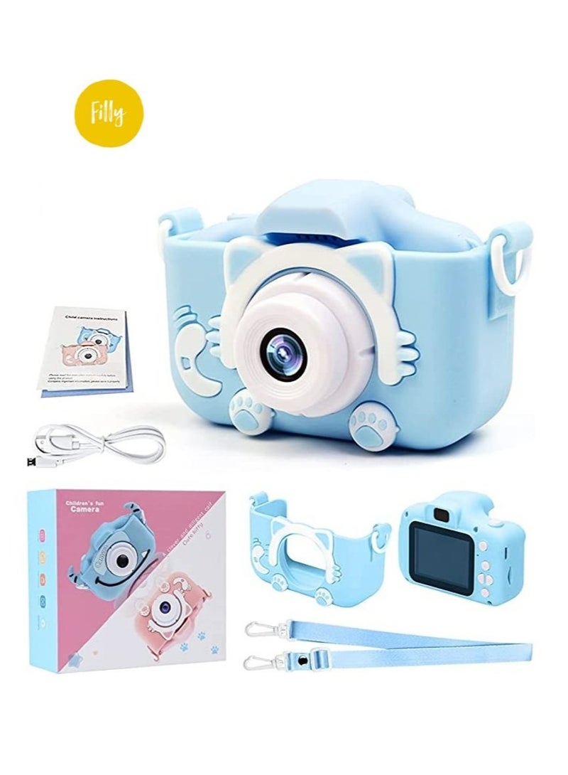 Kids Toy Digital Camera, 1080P Dual Camera 2.0 Inches Screen 20MP HD Video Camcorder (No Memory Card/Card Reader Included) Gifts for Child Boys Girls, Best Birthday Gift Games Toy (Blue) - Image 2
