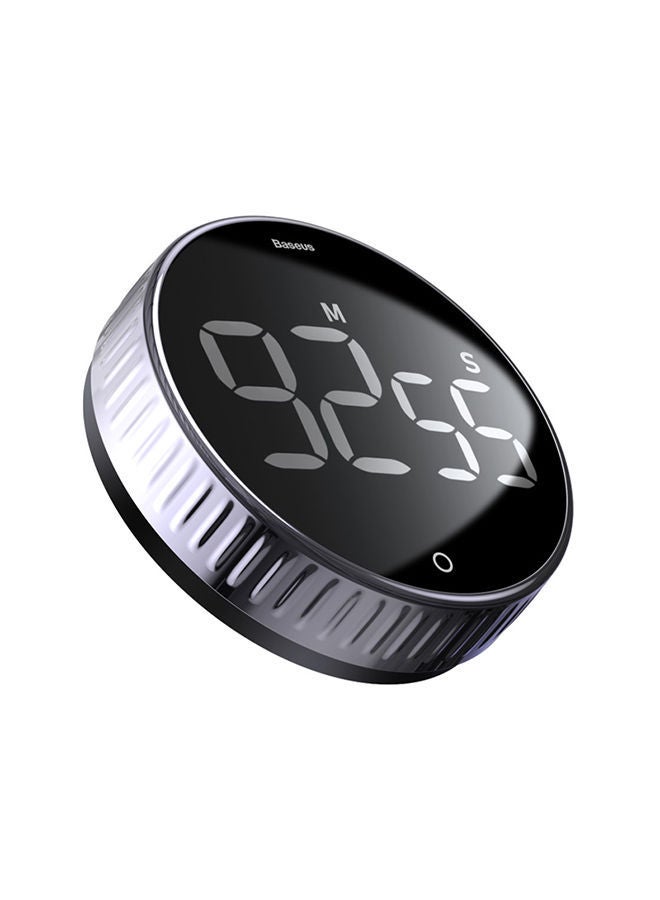 NIBEMINENT Magnetic Heyo Rotation Countdown Timer Kitchen LCD Digital Timer, Good Timing Helper for Home and Work Scenarios Black 7.80x7.80x2.75cm - Image 1