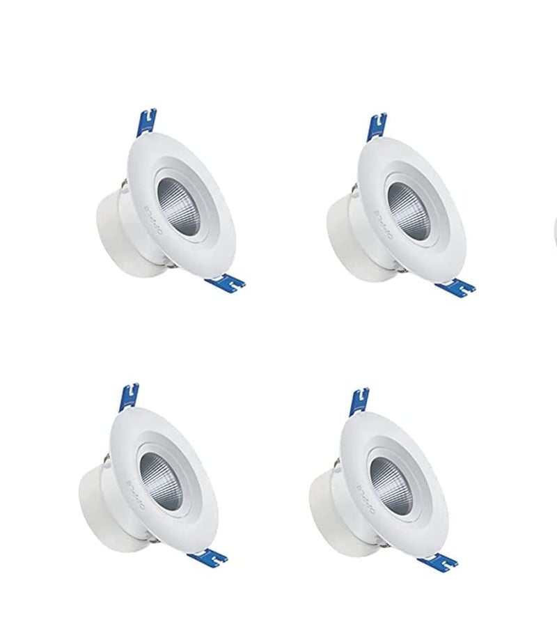 OPPLE US LED Spot Light Round Panel Deep Junction Conceal Box Down Lights 4Watt Cool White 6000K Pack of 4 - Image 1