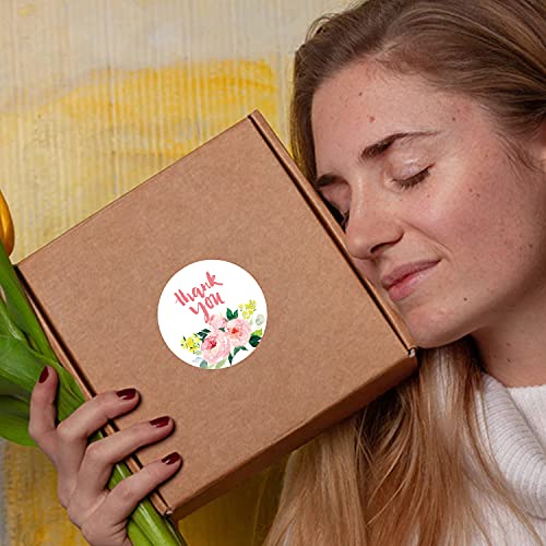 EKSPLODI Pink Flower Thank You Stickers, 2 inch 50PCS Self-Adhesive Thank You Labels Great for Wedding, Small Business, Bakeries, Handmade Goods, Birthday Party Favors Labels & Mailing Supplies. - Image 5