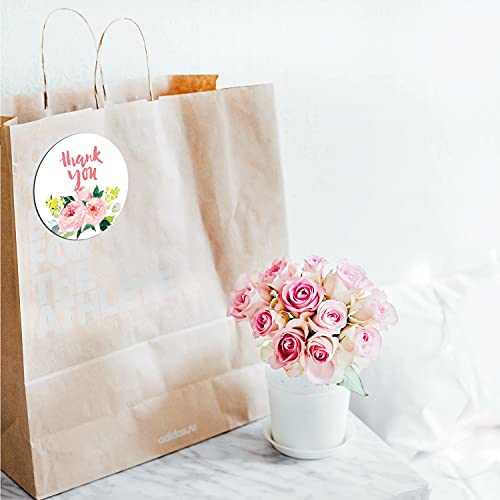 EKSPLODI Pink Flower Thank You Stickers, 2 inch 50PCS Self-Adhesive Thank You Labels Great for Wedding, Small Business, Bakeries, Handmade Goods, Birthday Party Favors Labels & Mailing Supplies. - Image 3