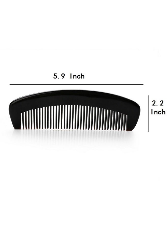 Liasun Exquisite Natural Ox Horn Hair Comb 100% Handmade Premium Quality Anti-Static Comb Without Handle (Type Standard Tooth)  - Image 1