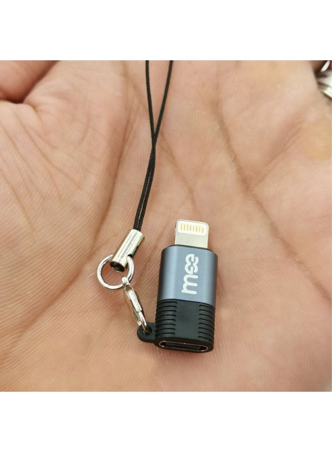 آیمی محول IMEE IM-228 من النوع C أنثى إلى Lightning ذكر، محول USB 2.0 OTG لأجهزة iPhone وiPad، يدعم نقل البيانات والشحن، متوافق مع محرك أقراص فلاش، ولوحة الألعاب، وسماعات الرأس، والطابعة، والكاميرا، بتصميم صغير الحجم مع حبل قصير مرفق، خفيف الوزن 5.4 جرام - Image 2