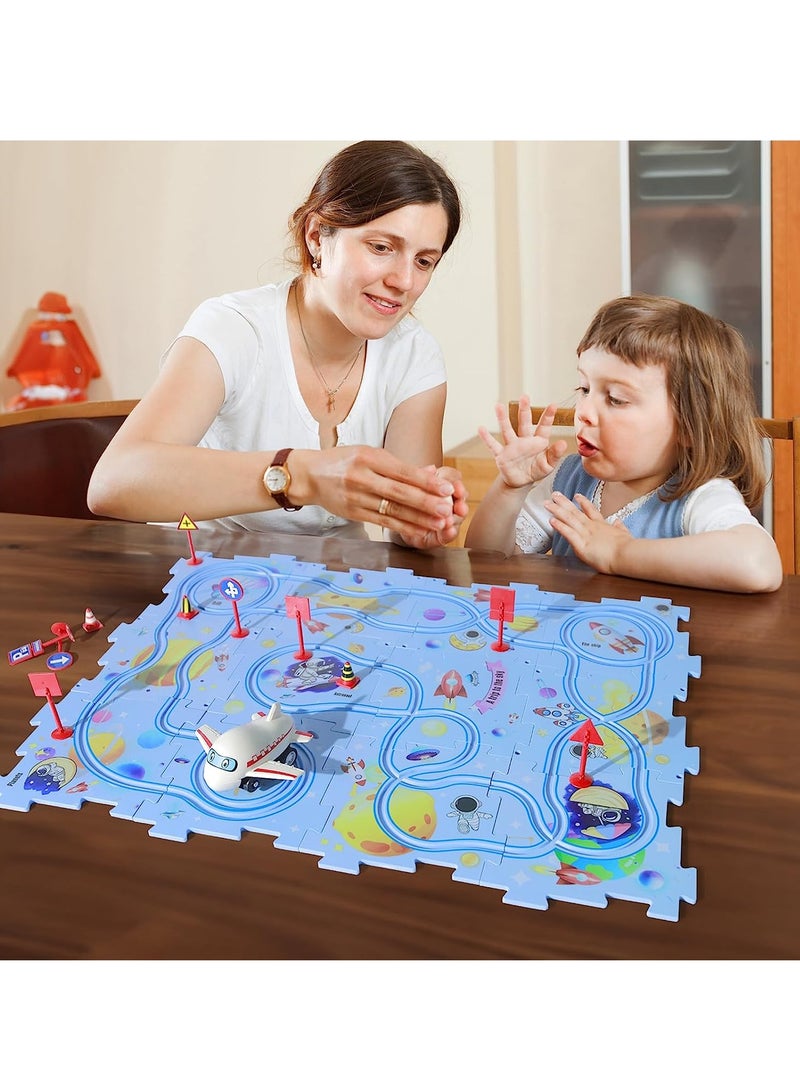 SYOSI New Plastic Puzzles for Kids Ages 3-5 with A Cute Vehicle, Toddler Puzzles Gift, Critical Thinking Educational Toys, Toys for 3 4 5 6 Year Old Boys Girls, Fun Race Car Track Montessori Toys for Kids - Image 4