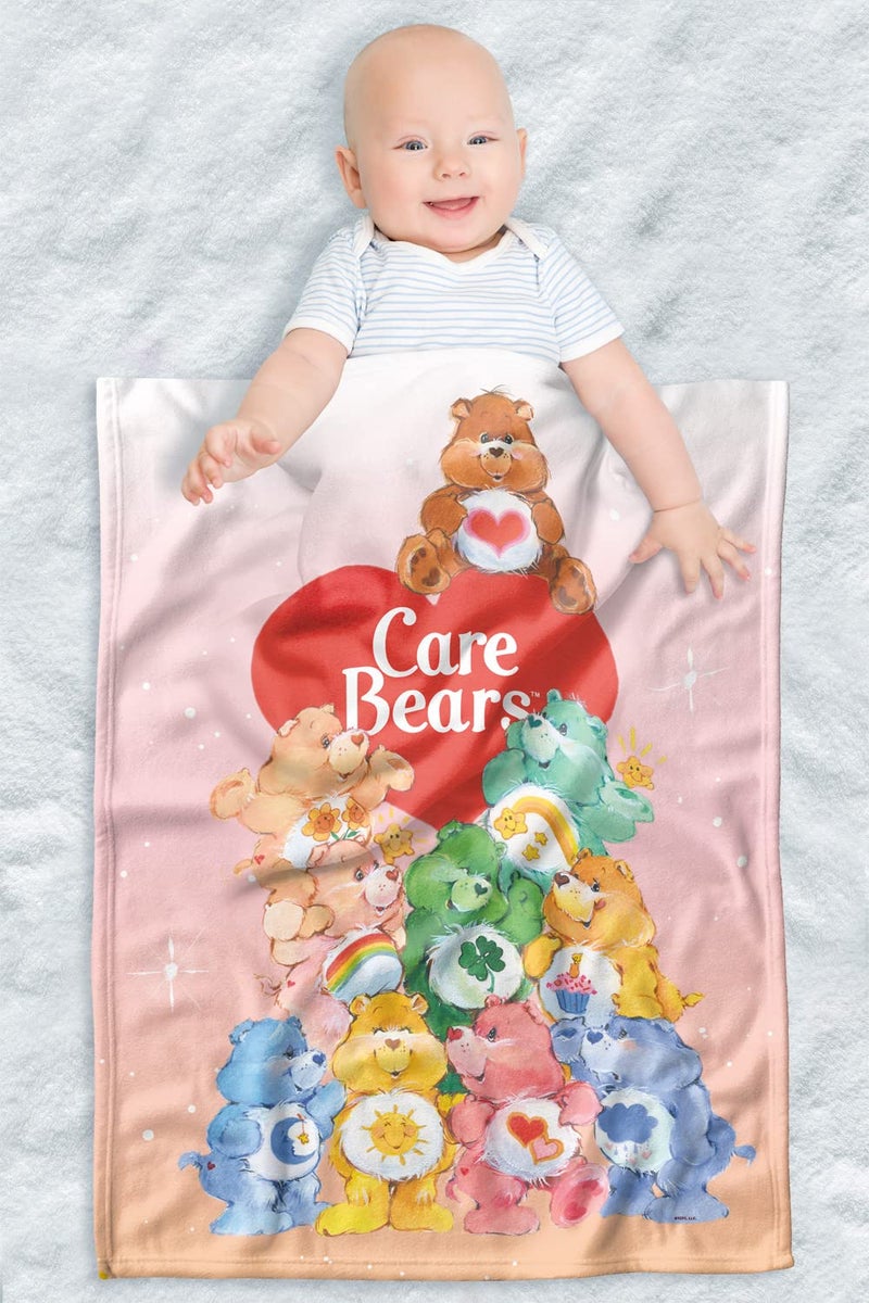 LOGOVISION Care Bears Lightweight Baby Blanket 30X40 Beary Big Pile Unisex for Infants Girls  Boys