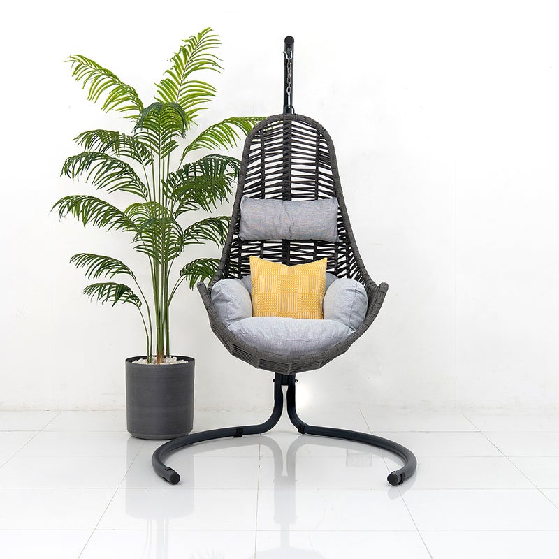 ROYAL FURNITURE Niran Swing Chair - Grey for All Ages - Image 1