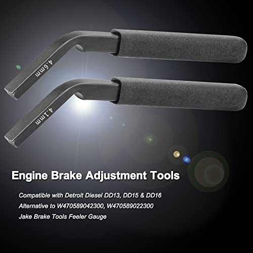 Bestong Engine Brake Adjustment Tool Compatible with Detroit Diesel DD13 DD15 DD16 Alternative to W470589042300 W470589022300 Jake Brake Tools Feeler Gauge - 4.6MM & 4.1MM - Image 2
