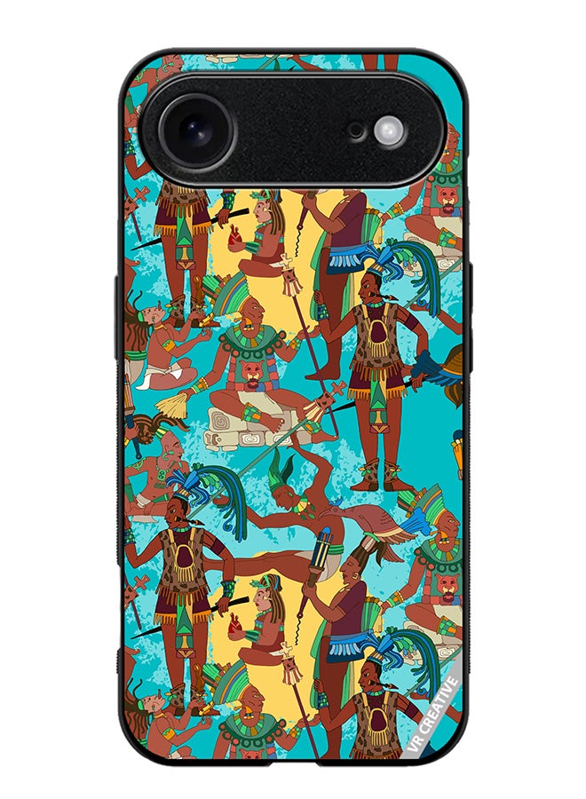 Protective Case Cover For Apple iPhone 17 Air Ancient Mayan Mural Design Multicolour
