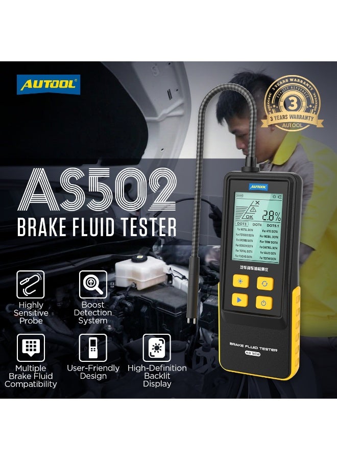 أوتول جهاز اختبار سائل فرامل السيارة AS502 لاختبار محتوى الماء - Image 1
