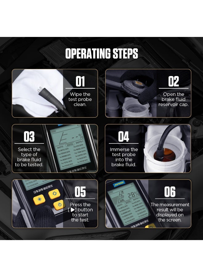 أوتول جهاز اختبار سائل فرامل السيارة AS502 لاختبار محتوى الماء - Image 4