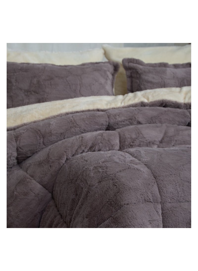 فاميلي بيد لحاف فرو اسباني 3 قطع مقاس 220×240 سم موديل 695 من فاميلي بد - Image 3